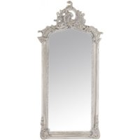 Casa Padrino Luxus Barock Wandspiegel Antik Grau 120 x 55 cm - Massiv und Schwer - Antik Stil Spiegel