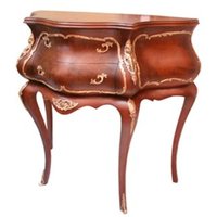 Casa Padrino Barock Kommode Mahagoni Braun mit goldenen Metallapplikationen 116 cm - Hotel Collection