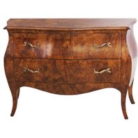 Casa Padrino Barock Kommode Mahagoni Braun mit messingfarbenen Metallgriffen 126 cm - Hotel Collection