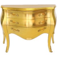 Casa Padrino Barock Kommode Gold 120 cm - Handgefertigt aus Massivholz
