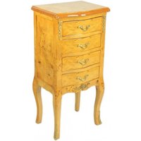 Casa Padrino Barock Kommode Vogelaugenahorn mit 4 Schubladen - Handgefertigt aus Massivholz