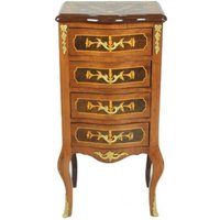 Casa Padrino Barock Kommode Mahagoni mit 4 Schubladen Mod2 - Handgefertigt aus Massivholz