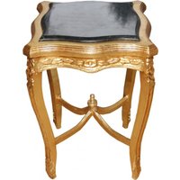 Casa Padrino Barock Beistelltisch mit Marmorplatte Viereckig Gold Mod2 62 x 43 cm - Antik Stil