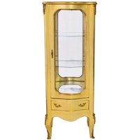 Casa Padrino Barock Vitrine Gold 130 cm - Vitrinenschrank - Wohnzimmerschrank