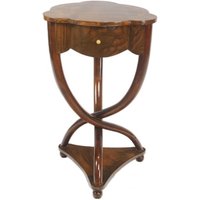 Casa Padrino Biedermeier Schubladen Schrank Mahagoni Braun - Handgefertigt aus Massivholz - Nachtschrank Nachttisch Kommode