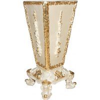 Casa Padrino Barock Luxus Schirmständer in Creme/Gold mit Bling Bling Glitzersteinen - Hotel Interior Luxus Kollektion - Limited Edition