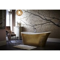 Casa Padrino Art Deco Badewanne freistehend Gold Modell He-Hol 1710mm - Freistehende Retro Antik Jugendstil Badewanne