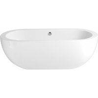 Casa Padrino Art Deco Badewanne freistehend WeiØ Modell He-Ele 1800mm - Freistehende Retro Antik Badewanne Barock