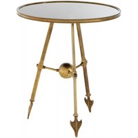 Casa Padrino Luxus Beistelltisch Vintage Messing Finish 65 x H. 74 cm - Tisch Möbel