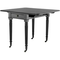 Casa Padrino Luxus Jugendstil Beistelltisch Massiv England Schwarz - Esstisch Antik Stil - Empire Barock Kolonial Tisch Ausklappbar