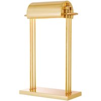 Casa Padrino Luxus Schreibtisch Leuchte Messing poliert - Leuchte Lampe - Tischleuchte Tischlampe