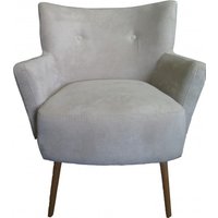 Casa Padrino Retro Salon Sessel Beige-Grau - Cocktailsessel 60er Jahre Stuhl