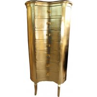 Casa Padrino Barock Kommode Gold mit 7 Schubladen Oval - Antik Stil