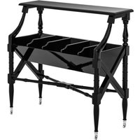 Casa Padrino Luxus Zeitungs & Magazin Trolley Massivholz Schwarz Hochglanz Klavierlack - Luxus Hotel / Kanzlei Einrichtung