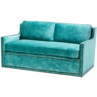 Casa Padrino Luxus Belle Epoche 2er Sofa Türkis Grün - Jugendstil Art Deco - Luxury Collection