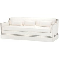 Casa Padrino Luxus Belle Epoche Sofa Creme Weià Leinen - Jugendstil Art Deco - Luxury Collection