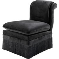 Casa Padrino Luxus Belle Epoche Sessel Schwarz - Jugendstil Art Deco - Luxury Collection