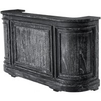 Casa Padrino Vintage Look Theken Schrank 190 cm Theke Schwarz Washed Antik Stil - Ladentheke Ladeneinrichtung