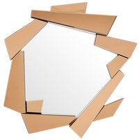 Casa Padrino Luxus Wand Spiegel Bernstein Art Deco 102 x 123 cm - Wandspiegel