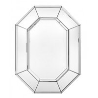 Casa Padrino Luxus Wand Spiegel Art Deco mit Spiegelrahmen 8 Eckig 80 x 106 cm - Wandspiegel