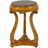 Casa Padrino Barock Beistelltisch Vogelaugen Ahorn H70 x 45cm - Ludwig XVI Antik Stil Tisch - Möbel