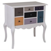 Casa Padrino Barock Kommode Weià mit bunten Schubladen 80 cm - Jugendstil Landhaus Stil Möbel