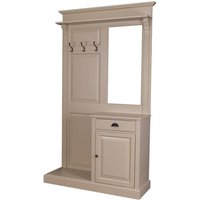 Casa Padrino Garderoben Schrank mit Spiegel und Schrankfach - Landhaus Stil Garderobe