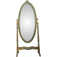 Casa Padrino Barock Standspiegel Schwenkbar Grün-Gold Antik Look - Spiegel Gold - Barock Shabby Chic Möbel