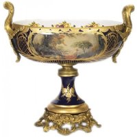 Casa Padrino Barock Porzellan Schale Kobalt / Gold - Grand Decor - Hotel Dekoration