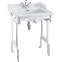 Casa Padrino Jugendstil Stand Waschtisch WeiØ / WeiØ - Barock Waschbecken Barockstil Antik Stil