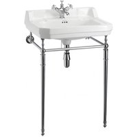 Casa Padrino Jugendstil Stand Waschtisch WeiØ / Chrom Mod2 - Art Deco Waschbecken Barock Antik Stil