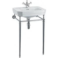 Casa Padrino Jugendstil Stand Waschtisch WeiØ / Chrom Mod3 - Art Deco Waschbecken Barock Antik Stil