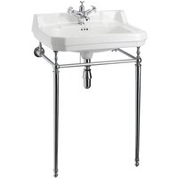 Casa Padrino Jugendstil Stand Waschtisch Weià / Chrom B 61cm Mod5 - Art Deco Waschbecken Barock Antik Stil