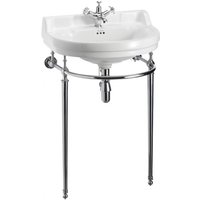 Casa Padrino Jugendstil Stand Waschtisch Weià / Chrom B 62cm - Art Deco Waschbecken Barock Antik Stil