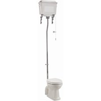 Casa Padrino Luxus Jugendstil WC Weià / Weià hochhängend mit Aluminium Spülkasten weià lackiert - Barockstil Antik Stil