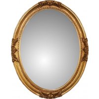 Casa Padrino Barock Wandspiegel aus Italien Gold Oval H 93 cm, B 72 cm - Edel & Prunkvoll