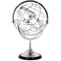 Casa Padrino Luxus Globus Nickel Finish Silber Höhe: 29 cm - Luxus Kollektion - Art Deco