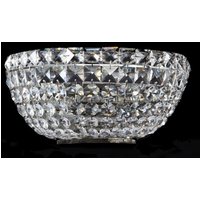 Casa Padrino Barock Kristall Wandleuchte Nickel 25,5 x H 12,5 cm Antik Stil - Möbel
