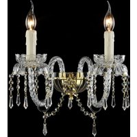Casa Padrino Barock Wandleuchten Gold 34,3 x H 29 cm Antik Stil - Wandlampe Wand Beleuchtung