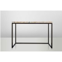 Casa Padrino Art Deco Beistelltisch Onyx / Metall 120 x 40 cm- Jugendstil Tisch - Möbel Konsole