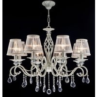 Casa Padrino Barock Kristall Decken Kronleuchter Cream Gold 72 x H 59 cm Antik Stil - Möbel Lüster Leuchter Hängeleuchte Hängelampe