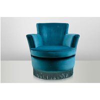 Casa Padrino Luxus Art Deco Lounge Sessel Blau - Luxury Collection - Jugendstil - Belle Epoche