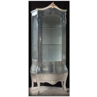 Casa Padrino Barock Vitrine Silber