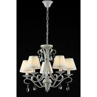 Casa Padrino Barock Kristall Decken Kronleuchter Cream Gold 58 x H 50 cm Antik Stil - Möbel Lüster Leuchter Hängeleuchte Hängelampe