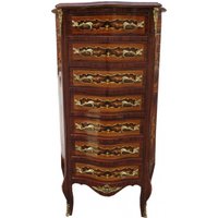 Casa Padrino Barock Kommode Mahagoni Intarsien mit 7 Schubladen 120 x 70 x 35 cm - Antik Stil