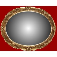 Casa Padrino Barock Wandspiegel aus Italien Gold Oval B 101 cm, H 81 cm - Edel & Prunkvoll