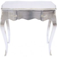 Casa Padrino Barock Konsolen Tisch Silber mit Schublade 80 x 40 cm - Möbel Antik Stil