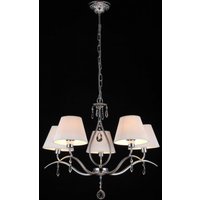 Casa Padrino Barock Kristall Decken Kronleuchter Nickel 50 x H 62 cm Antik Stil - Möbel Lüster Leuchter Hängeleuchte Hängelampe