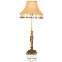 Casa Padrino Barock Tischleuchte Gold 27 x H 65 cm - Luxus Tisch Leuchte - Nostalgisch und prunkvoll