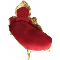 Casa Padrino Barock Chaiselongue King Bordeaux / Gold